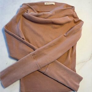 We The Free Off-the-Shoulder Mauve Sweater